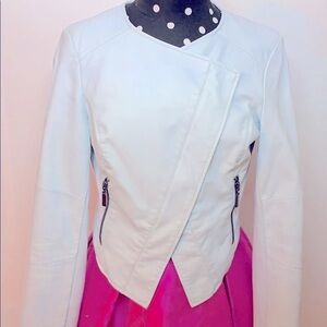 🌸Bar111 Vegan Light Blue Leather Jacket